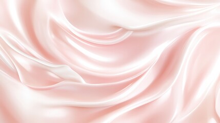 Obraz premium Smooth, flowing textures create a soft, pink surface that resembles silk or satin, suggesting elegance and luxury in design