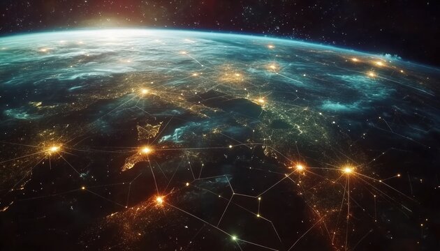 European Telecommunication Network From Space: Enhancing 5g Lte, Global Wifi, Iot, And Blockchain Fintech With 8k Technology