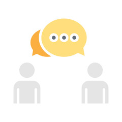 Consulting icon in flat color style