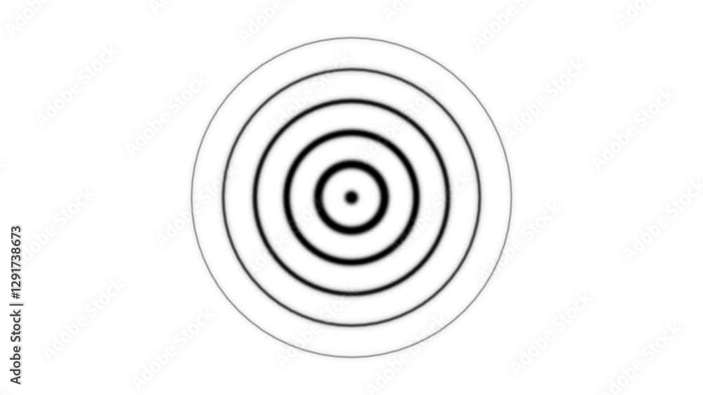 Poster technology radio waves signal icon animation. radio waves background. abstract glowing futuristic ra