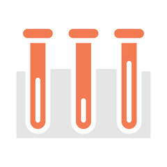 Chemistry icon in flat color style