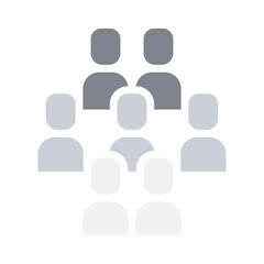 Obraz premium People icon in flat color style