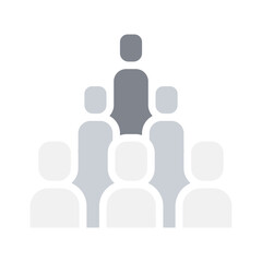 People icon in flat color style