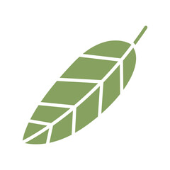 Mango leaf icon in flat color style