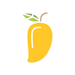 Mango icon in flat color style