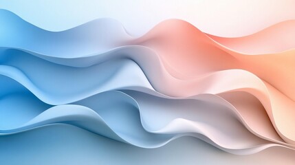 Fototapeta premium Abstract wavy background with cool and warm color gradients.