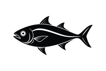 Amberjack Fish Silhouette Vector Design