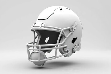 Fototapeta premium 3D Model of a Football Helmet, Safety Gear for American Football