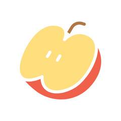 Apple icon in flat color style