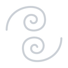 Storm icon in flat color style