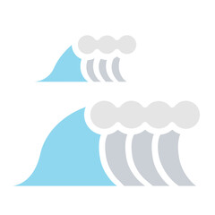 Storm icon in flat color style