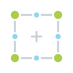 Selection icon in flat color style