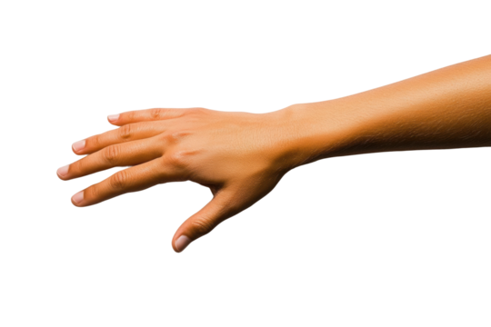 Open hand for interaction, cut out