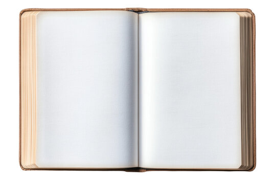 Open book with blank pages for creative writing, cut out