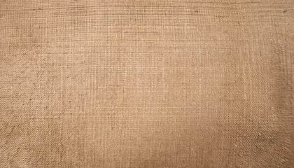 brown sackcloth woven texture background in natural pattern jute hessian burlap linen background in light beige cream color blank weaving canvas fiber line cotton cloth textured as organic