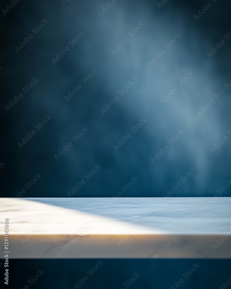 Poster light filtering through a window casts soft shadows across a minimalist surface during a quiet after
