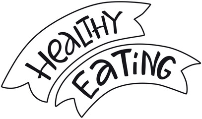 Healthy cooking hand drawing lettering quote for design template recipe book, foodie illustration, printable culinary art design.