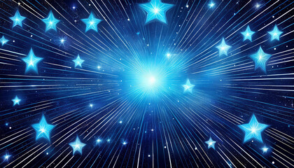Obraz premium abstract background with stars dark blue background blue stars