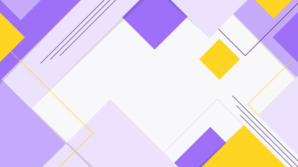 Modern Abstract Geometric Background with Purple and Yellow Shapes. Futuristic Minimal Design for Presentations, Web Banners, and Social Media