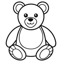 Cute panda line art vector design