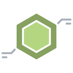 Chemistry icon in flat color style