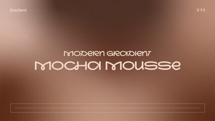 Modern gradient background. Mocha mousse color. Abstract horizontal banner, fist screen for web or for presentation. Website banner template. Elegant style, silk, fashion. Trendy colors. Oriental vibe