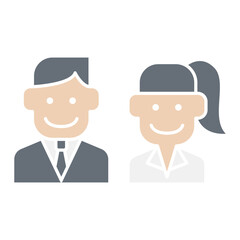 Toilet sign icon in flat color style
