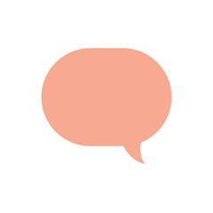 Speech bubble icon in flat color style