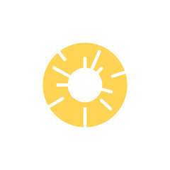 Pineapple slice icon in flat color style