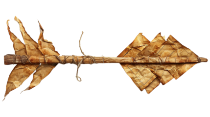 Parchment Arrow on transparent background PNG.