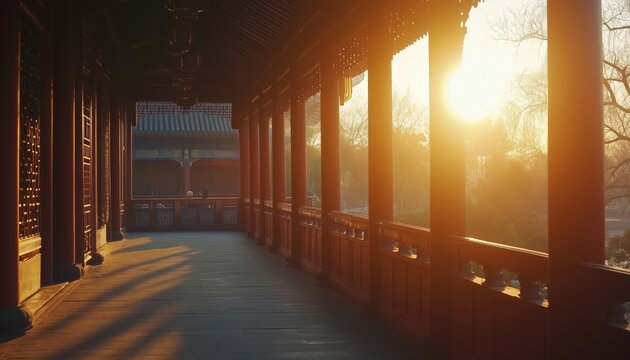 Exploring The Beautiful Qing Long Temple In Xi An, China During A Sunny Day: A Fascinating Look At Chinese Architecture.