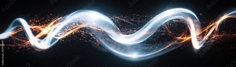 Poster stunning wave of light flowing gracefully across the frame creating a sense of motion and fluidity i