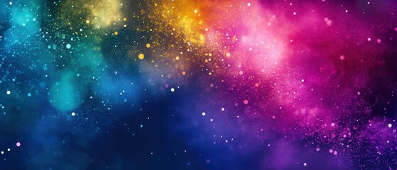 Fototapeta premium 美しい色とりどりの星雲が広がる宇宙の景観