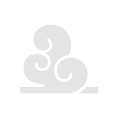 Wind icon in flat color style