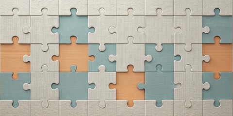A Complex Interlocking Puzzle Featuring Varied Hues and Textures, Representing Strategic Problem Solving and Creative Thinking