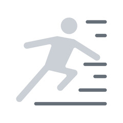 Playing baseball icon in flat color style