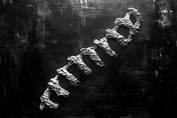 Abstract Spine on Dark Surface