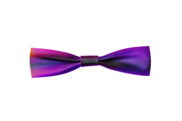 Holographic pink bow tie with shimmering effect, cut out