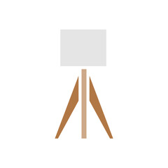 Floor lamp icon in flat color style