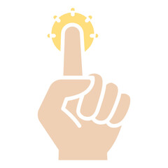 Idea icon in flat color style