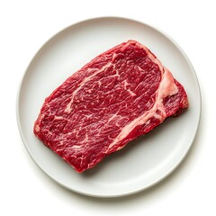 araffe steak on a plate on a white surface