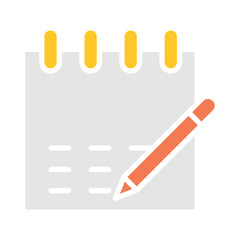 Plan icon in flat color style