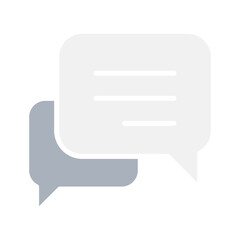 Naklejka premium Message icon in flat color style