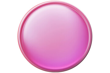 Fluid pink gradient coin with glossy finish, cut out
