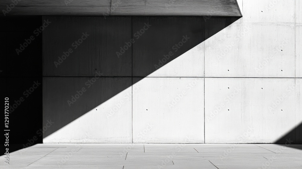 Aufkleber abstract architectural composition showcasing sharp shadows and minimalist concrete textures