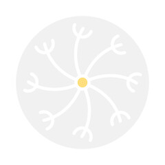 Dandelion icon in flat color style