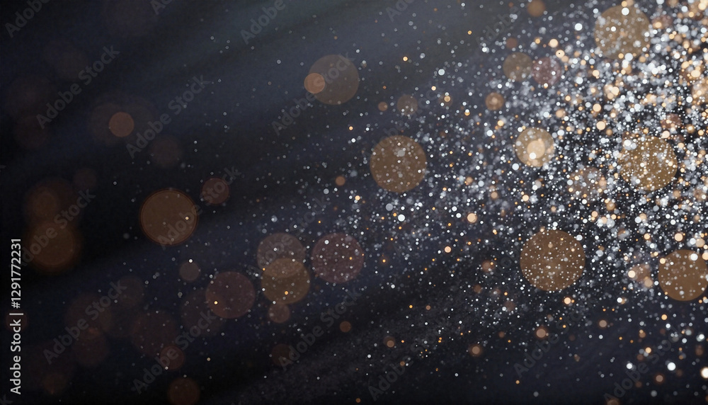 Poster abstract particle scattering design with smooth transitions, modern elegance