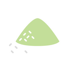 Tea powder icon in flat color style