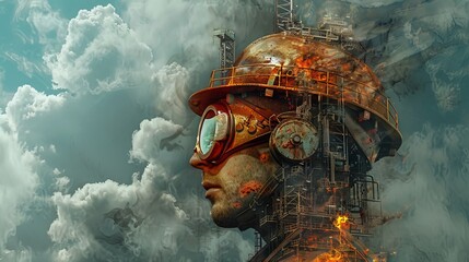 oil areas, drilling man 