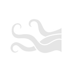 Octopus & tentacle icon in flat color style